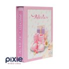 Rózsaszín, kislányos fotóalbum, 100 db-os