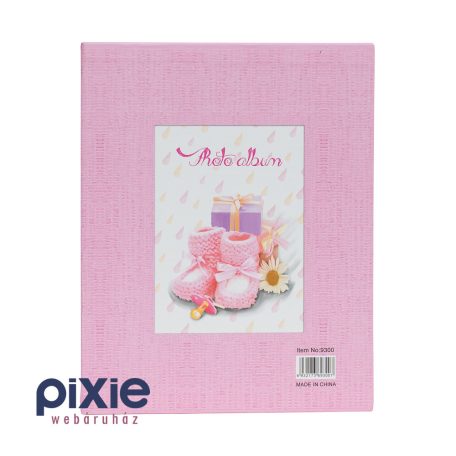 Rózsaszín, kislányos fotóalbum, 100 db-os