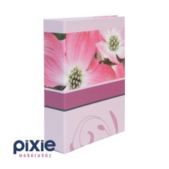 Rózsaszín virágos fotóalbum, 200 db-os