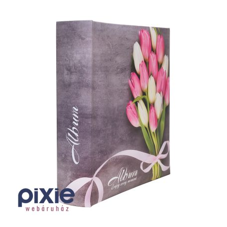 Tulipáncsokor mintás fotóalbum, 200 db-os