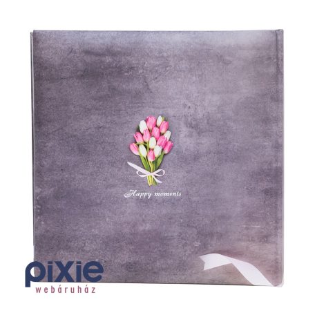 Tulipáncsokor mintás fotóalbum, 200 db-os