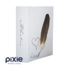 Love, madártoll mintás fotóalbum, 100 db-os