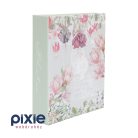 Vintage virág mintás fotóalbum, 200 db-os