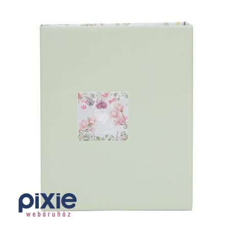 Vintage virág mintás fotóalbum, 200 db-os