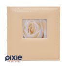 Drapp színű, ablakos esküvői fotóalbum, 200 db-os