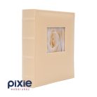 Drapp színű, ablakos esküvői fotóalbum, 200 db-os