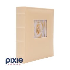 Drapp színű, ablakos esküvői fotóalbum, 200 db-os