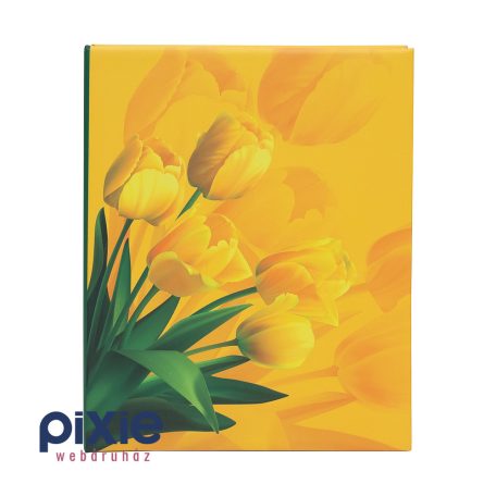 Sárga tulipánok díszítésű fotóalbum, 200 db-os