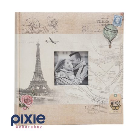 Ablakos fotóalbum Párizs látkép mintával, 200db-os