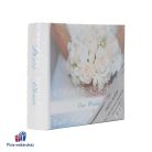 Esküvői fotóalbum 10x15 -ös képeknek, virágcsokros 100 db-os