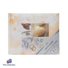 Esküvői fotóalbum 10x15 -ös képeknek, arany szíves 100 db-os