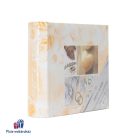 Esküvői fotóalbum 10x15 -ös képeknek, arany szíves 100 db-os