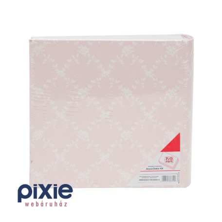 Esküvői fotóalbum, ablakos, rózsaszín