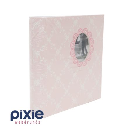 Esküvői fotóalbum, ablakos, rózsaszín