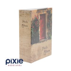 Piros ajtós ház mintás fotóalbum 100 db-os