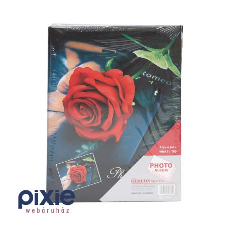 Vörös rózsa mintás fotóalbum 100 db-os