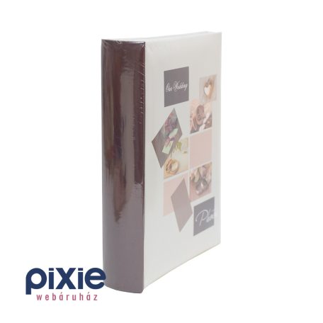 Esküvői fotóalbum jegygyűrű mintával 200 db-os