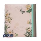 Fehér vadrózsa, lepke mintás ablakos fotóalbum 200 db-os