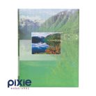 Tájképes fotóalbum, zöld 100 db-os