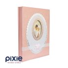 Ablakos esküvői fotóalbum 10x15-ös, vagy 13x18 cm-es képeknek, rózsaszín