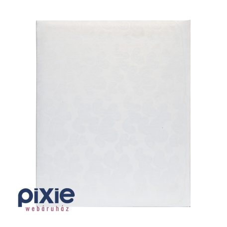 Ablakos esküvői fotóalbum 10x15-ös, vagy 13x18 cm-es képeknek, fehér, és rózsaszín