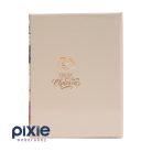 Esküvői fotóalbum, rózsacsokor, és gyűrűk mintával, 48 db-os