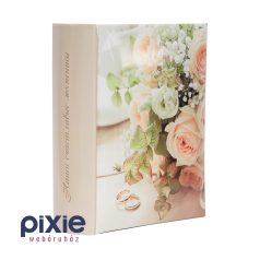 Esküvői fotóalbum, gyűrűs, 100 db-os