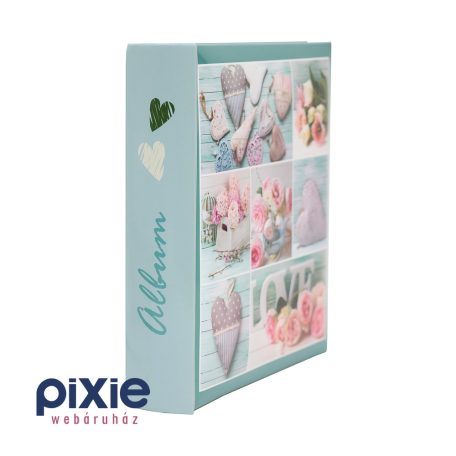 Love, virág mintás fotóalbum, 200 db-os