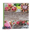 Love, virág mintás fotóalbum, 200 db-os