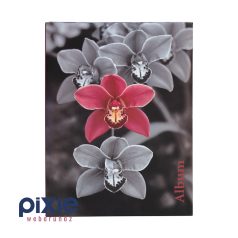 Orchidea virág mintás fotóalbum, 100 db-os