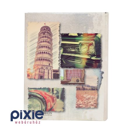 Retró mintás fotóalbum, 200 db-os