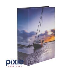 Hajó a naplementés kikötőben fotóalbum, 100 db-os