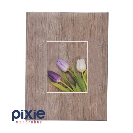 Színes tulipánok mintás fotóalbum, 100 db-os