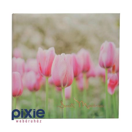 Tavaszi tulipánok mintás fotóalbum, 50 db-os