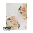 „Love” arany feliratú virágos fotóalbum, 304 db-os