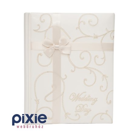 „Wedding Day” hímzett mintás fotóalbum, 13x18 cm-es képekenek
