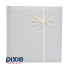 Elegáns, világosszürke mintás borítójú fotóalbum, 200 db-os