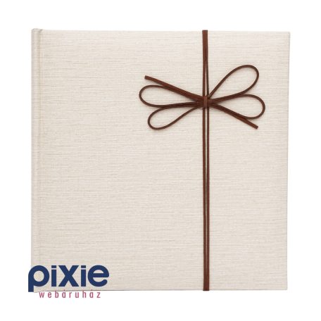 Elegáns, világosdrapp mintás borítójú fotóalbum, 200 db-os
