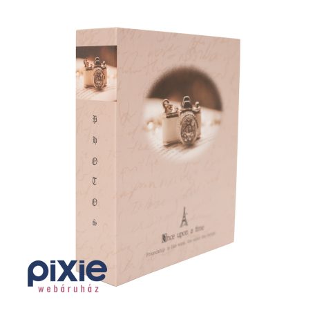 Vintage kamerás fotóalbum, 9x13 cm-es képeknek, 200 db-os