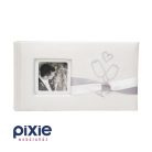 Szürkésfehér esküvői fotóalbum, 100 db-os