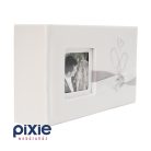 Szürkésfehér esküvői fotóalbum, 100 db-os