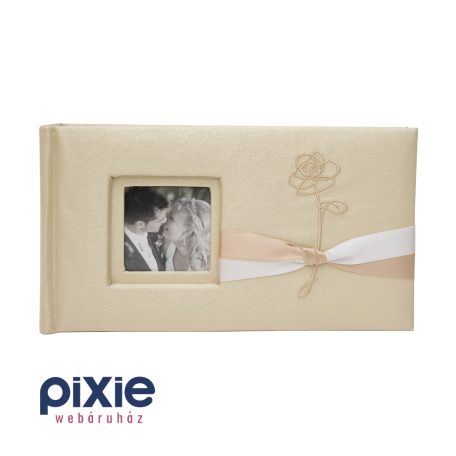 Pezsgő színű esküvői fotóalbum, 100 db-os