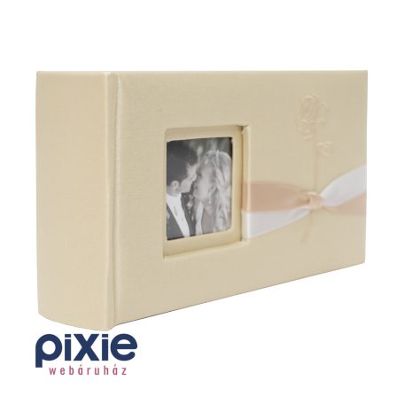 Pezsgő színű esküvői fotóalbum, 100 db-os