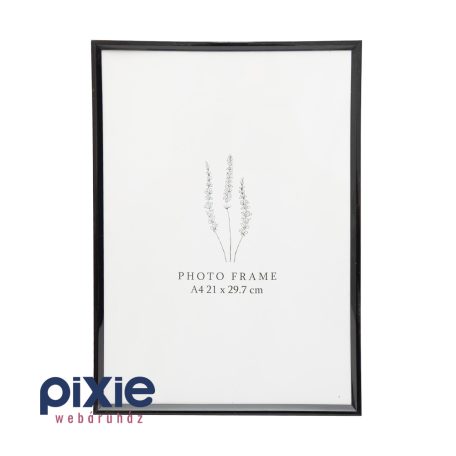 A4-es méretű, fekete képkeret, szögletes kerettel