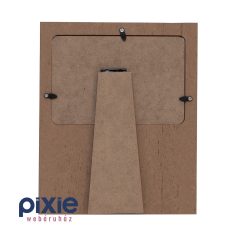   Natúr színű képkeret, 10x15 cm-es fényképnek, pillangó dekorációval