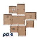 Montázs, 8 részes képkeret, natúr- és barna fa színben