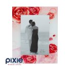 Vörös rózsás üveg képkeret