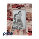 Retró autós képkeret, 9x13 cm-es képnek