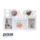 HOME feliratú, fehér színű, fali képkeret