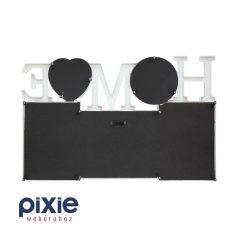 HOME feliratú, fehér színű, fali képkeret